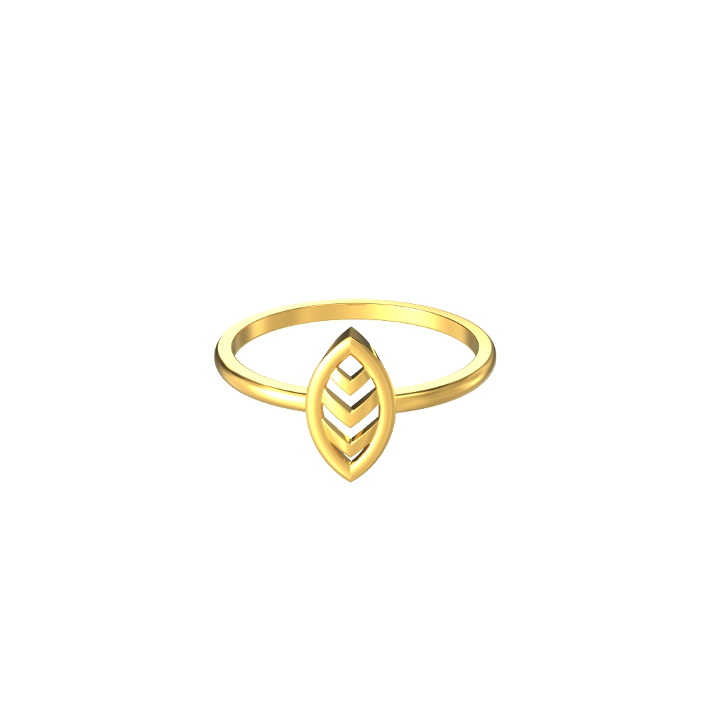 Elegant Strip Symmetry Oval Ring