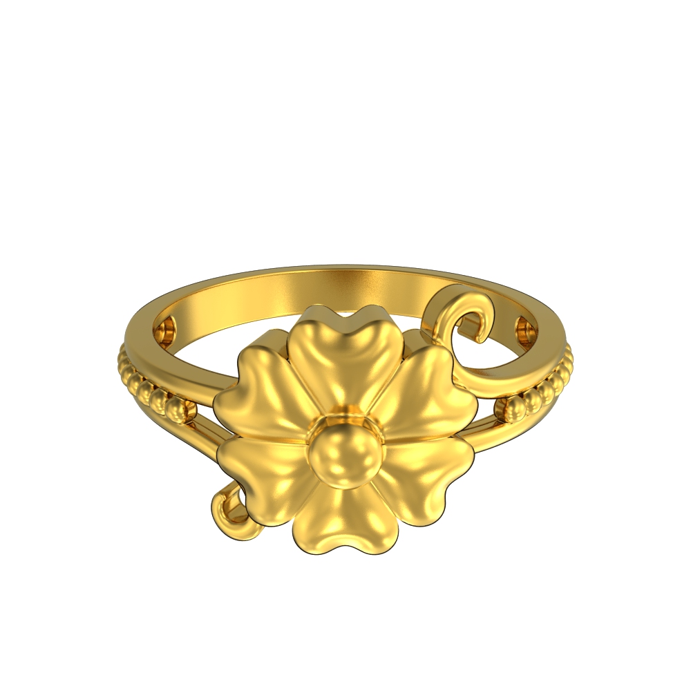 Single-Flower-Gold-Ring