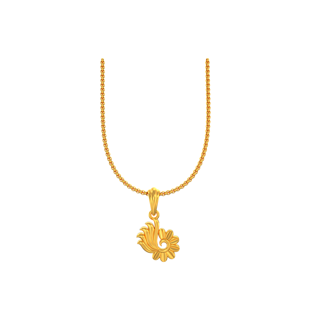 Fancy Floral Gold Pendant