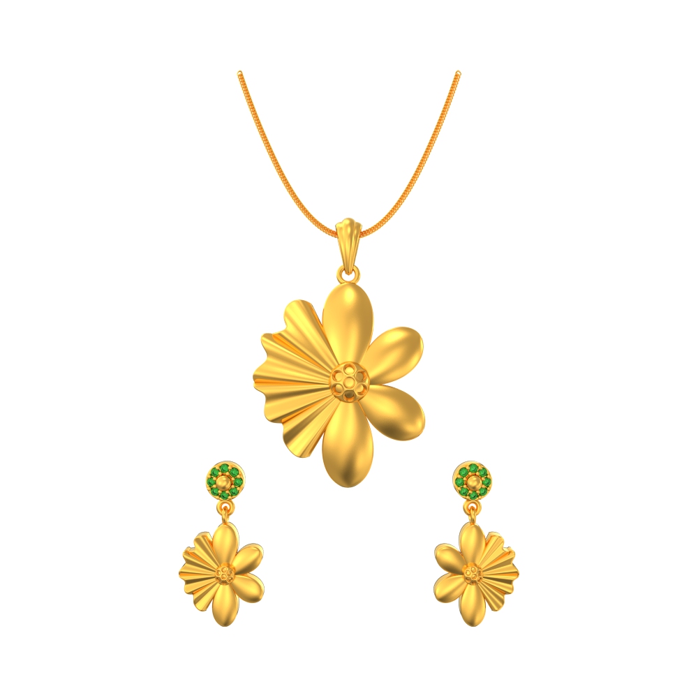 Fascinating-Floral-Pendant-set