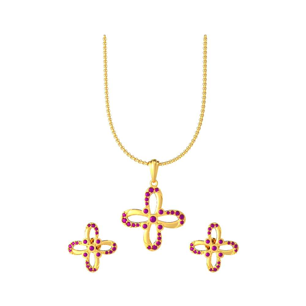 Fashionable-Petal-Pendant-set