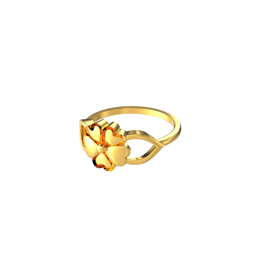 Patterned Floral Form Ring