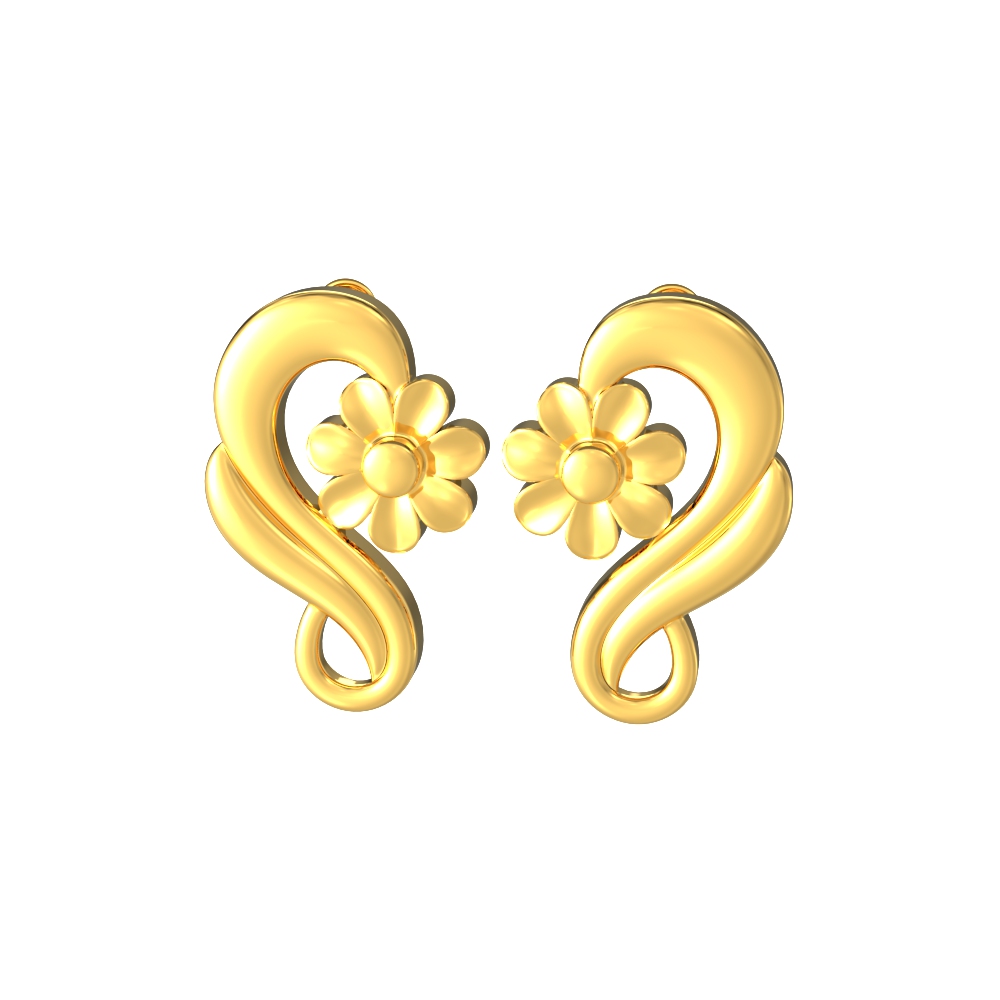 Floral Swirl Bloom Studs