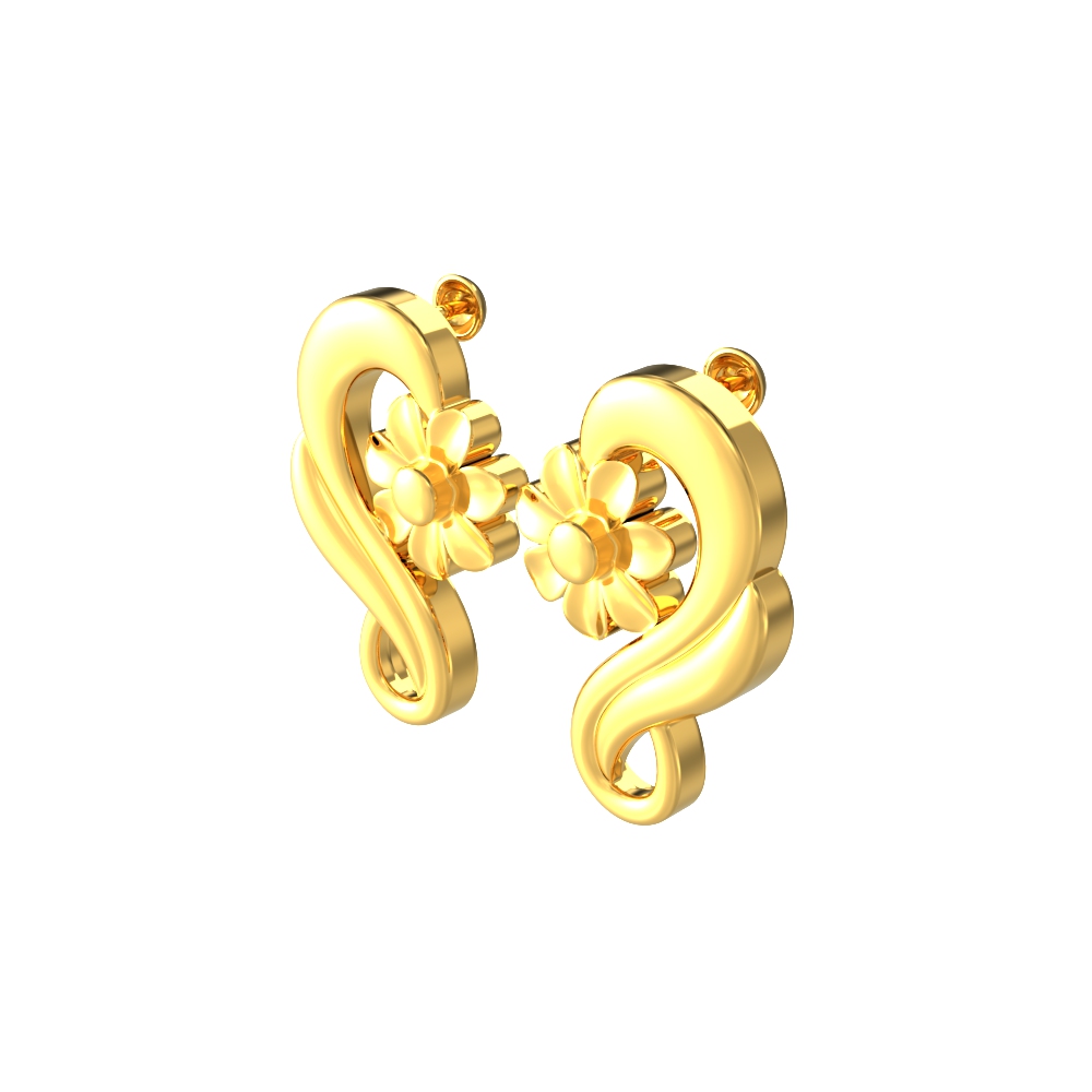 Floral Swirl Bloom Studs