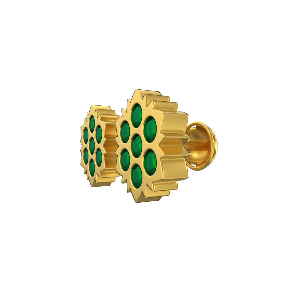 Floret Cascade Gold Studs Chennai