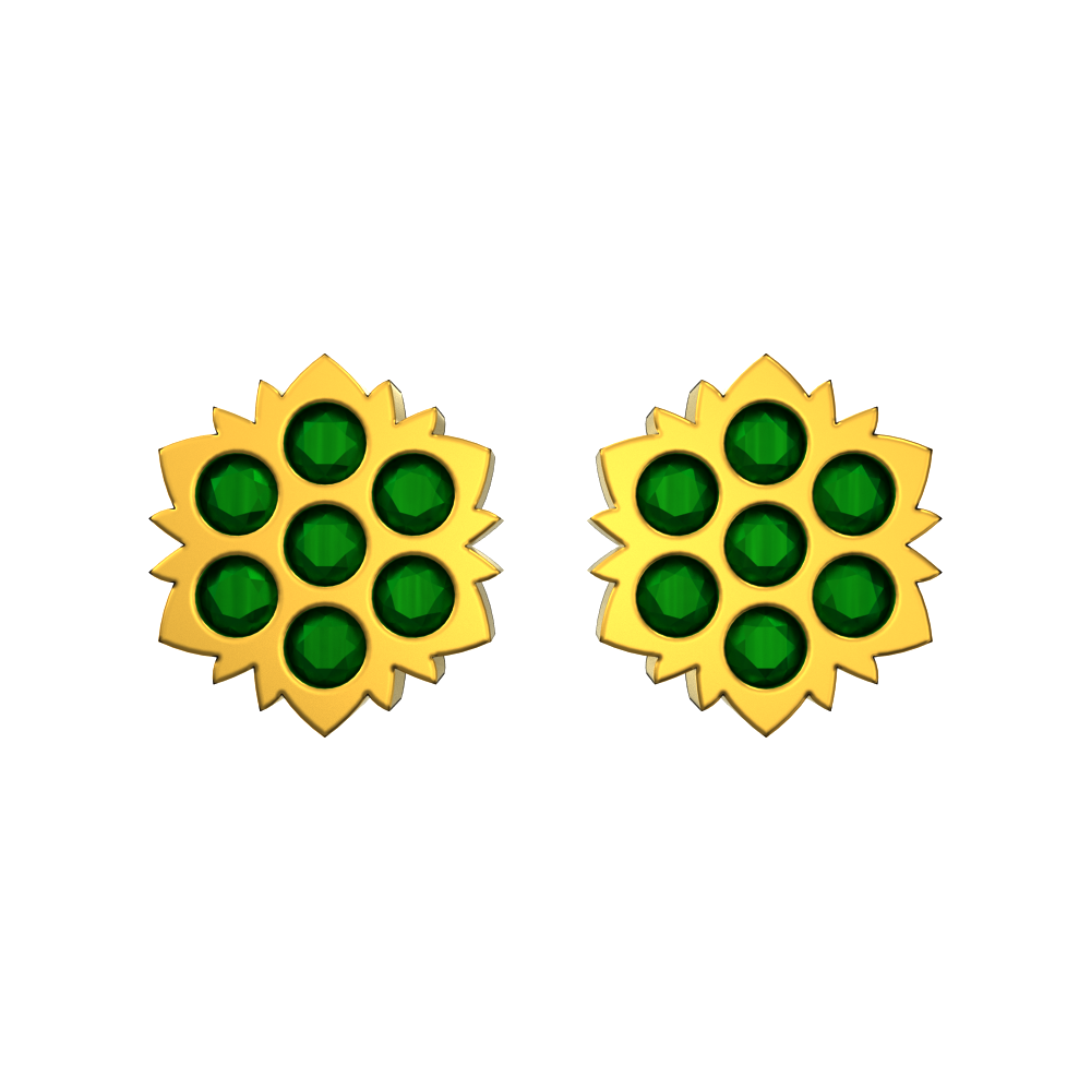 Floret Cascade Gold Studs