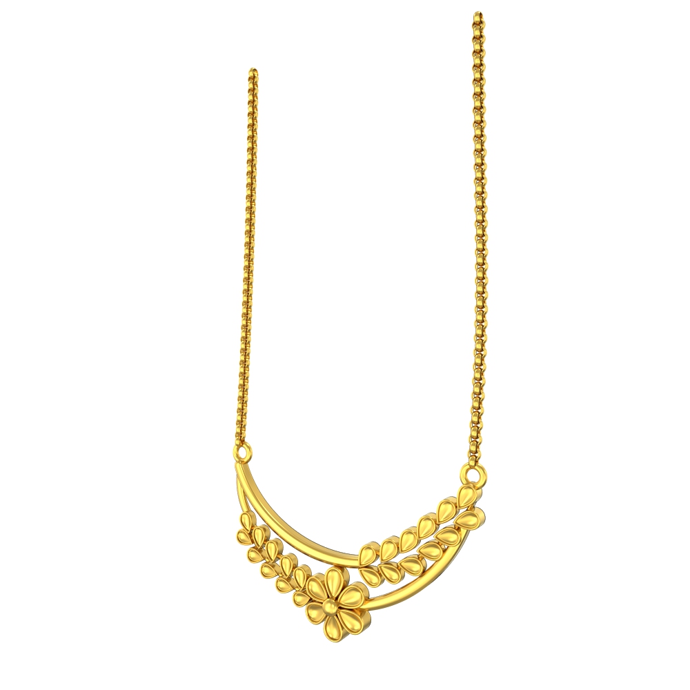 Flower-Design-Gold-Pendant