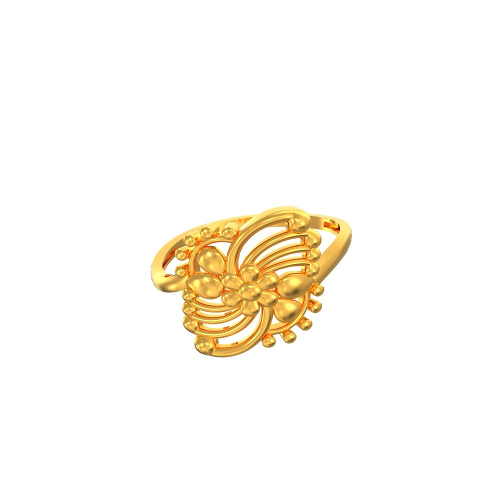 Flower-Design-Gold-Ring