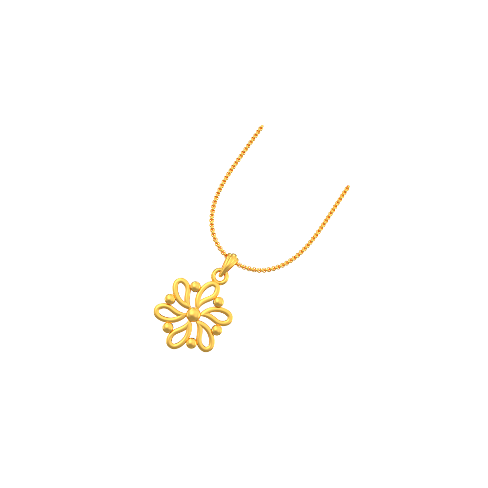 Flower Gold Locket For Female