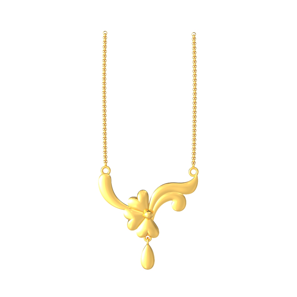 Flower Gold Pendant For Female