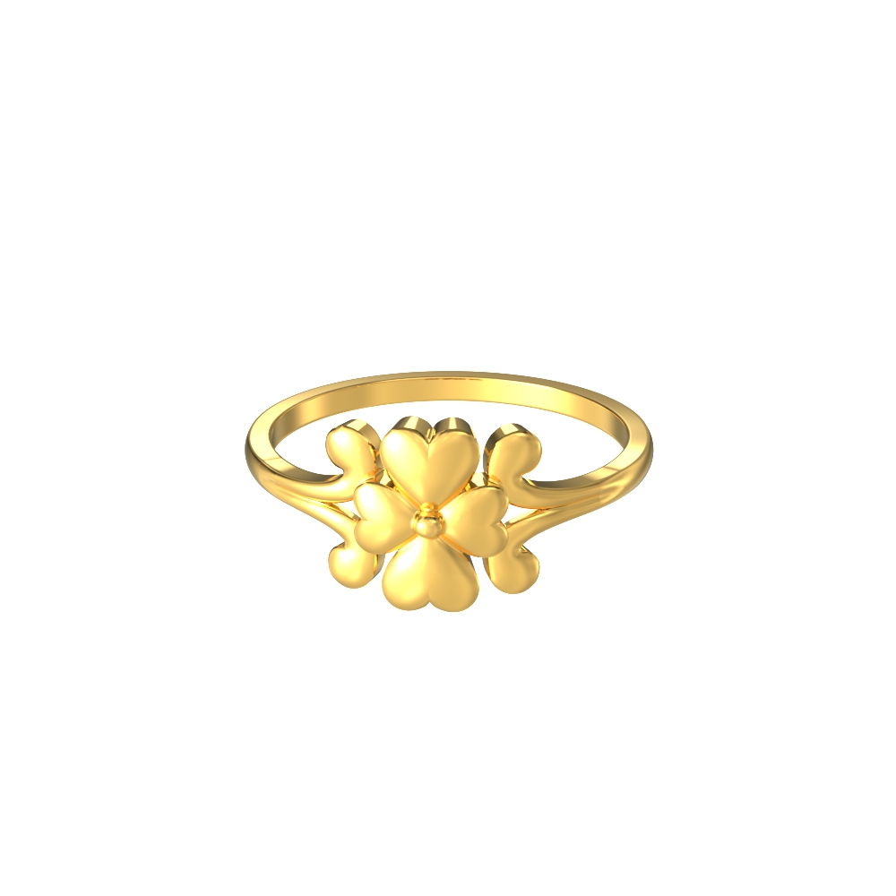 Glorious 22K Gold Floral Ring