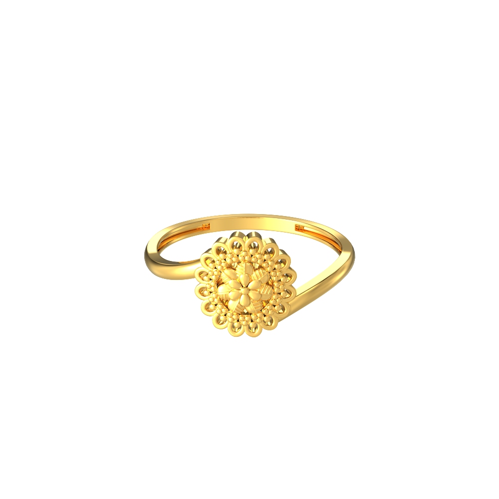 Glorious Floral Filigree Gold Ring