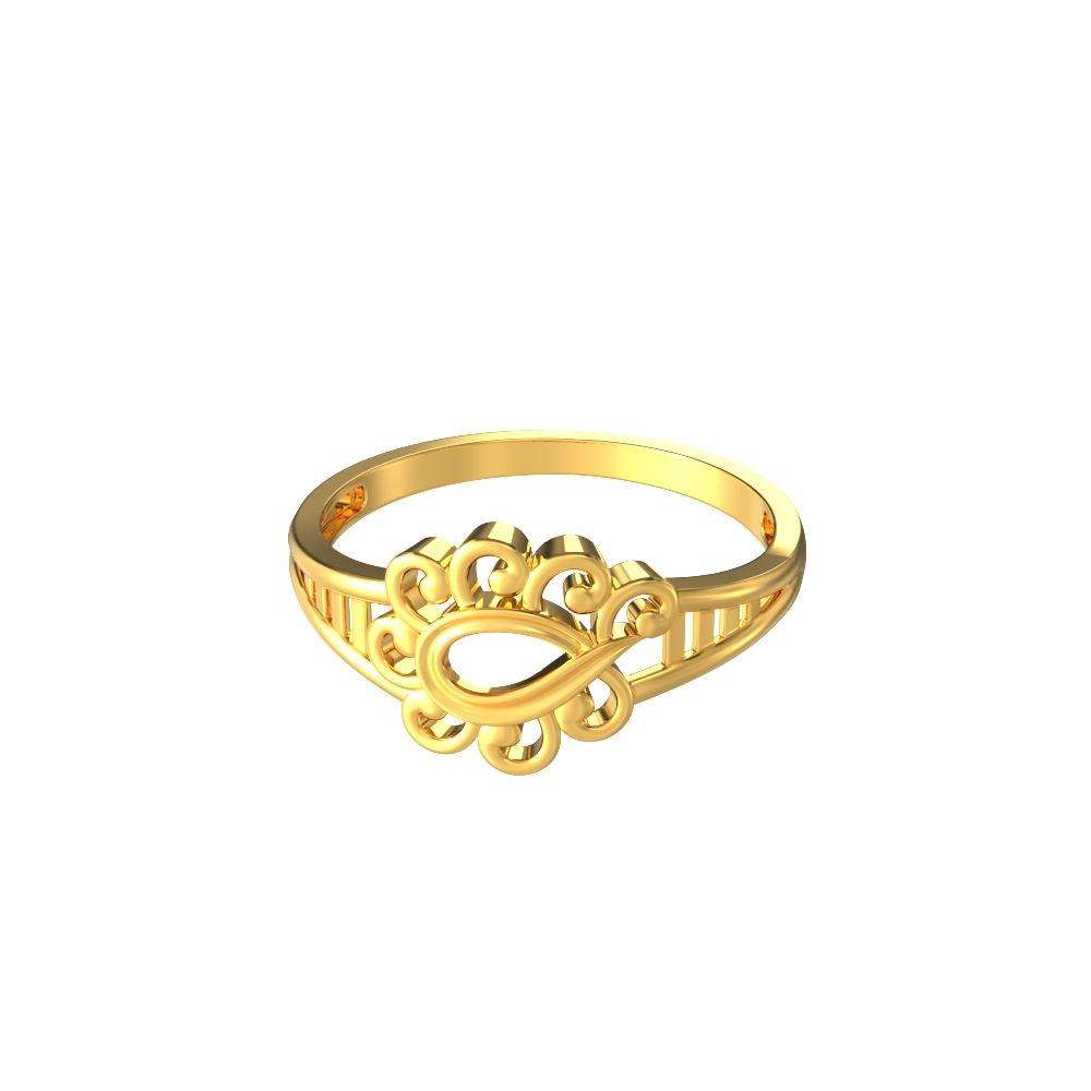 Glossy Gold Simple 22k Gold Ring