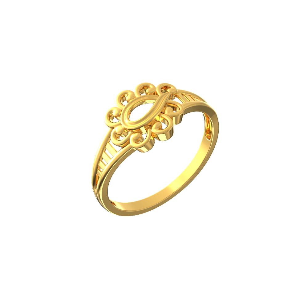 Glossy Gold Simple 22k Ring