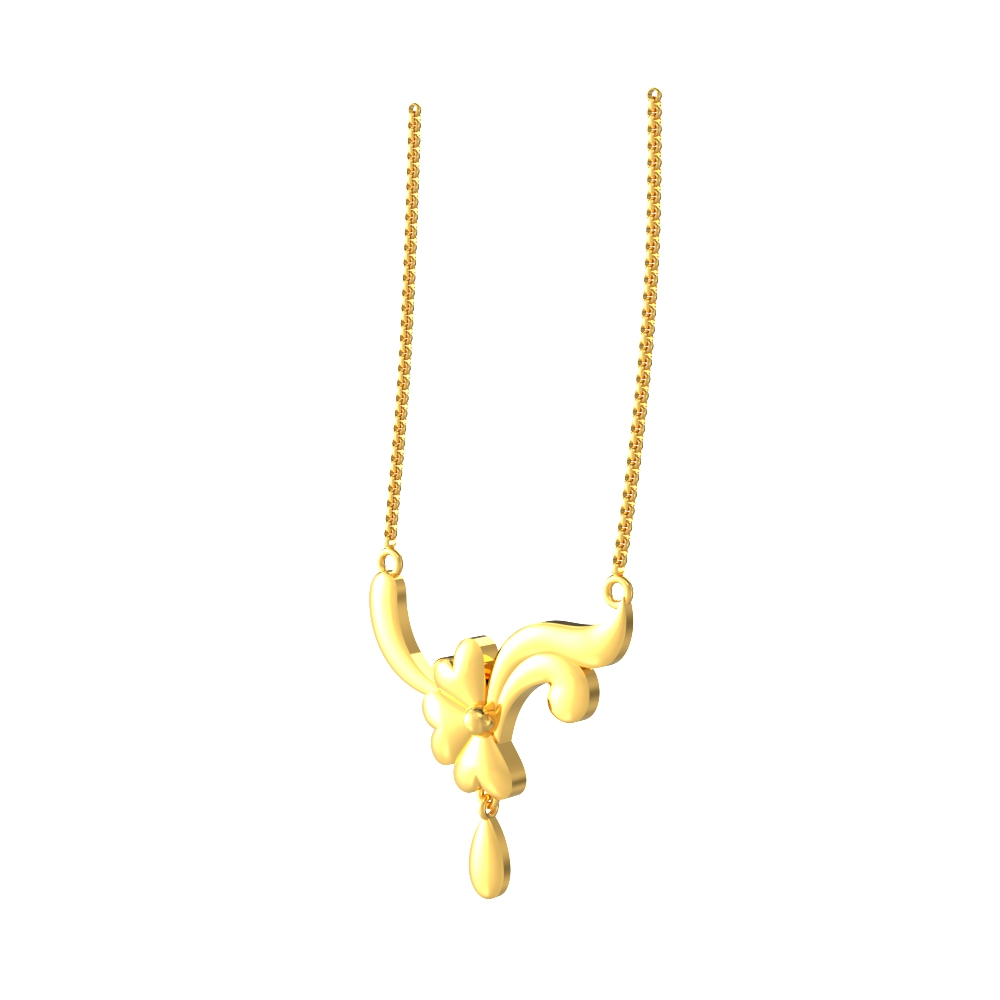 Flower Gold Pendant For Female