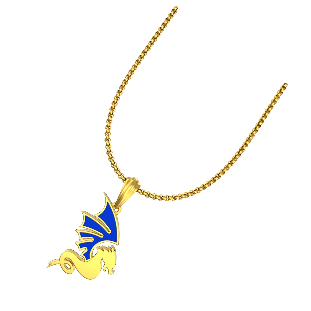 Enamel Gold Pendant