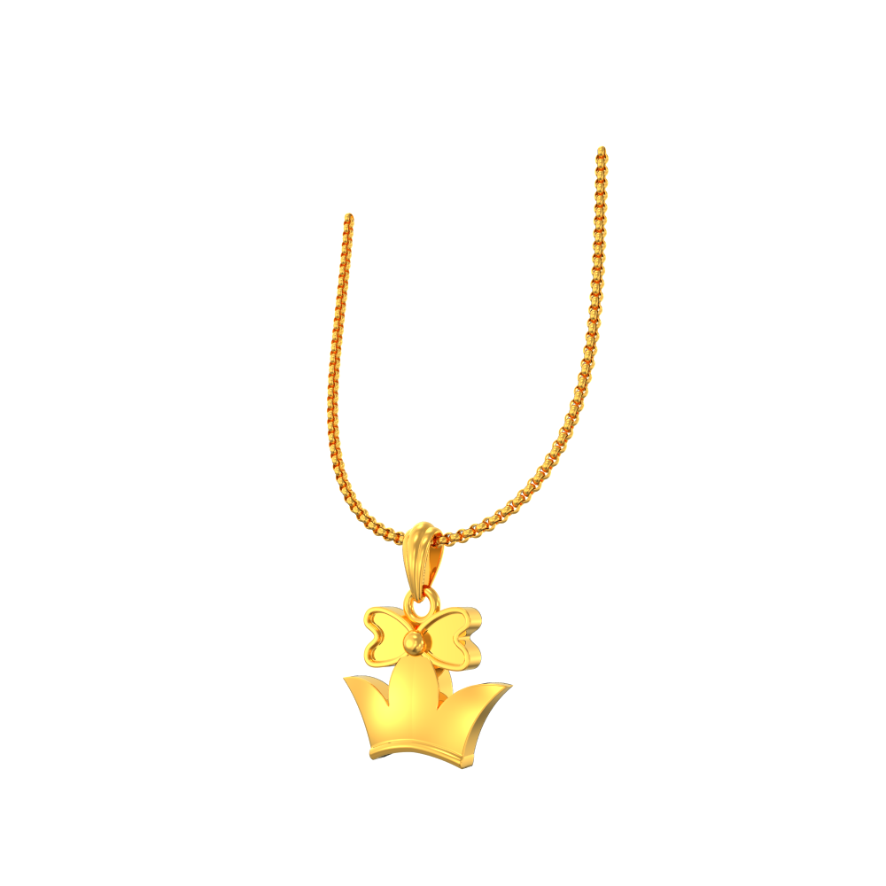 Gold Simple Flower Design Pendant