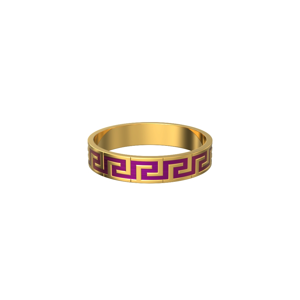 Greek Key Spiral Gold Ring