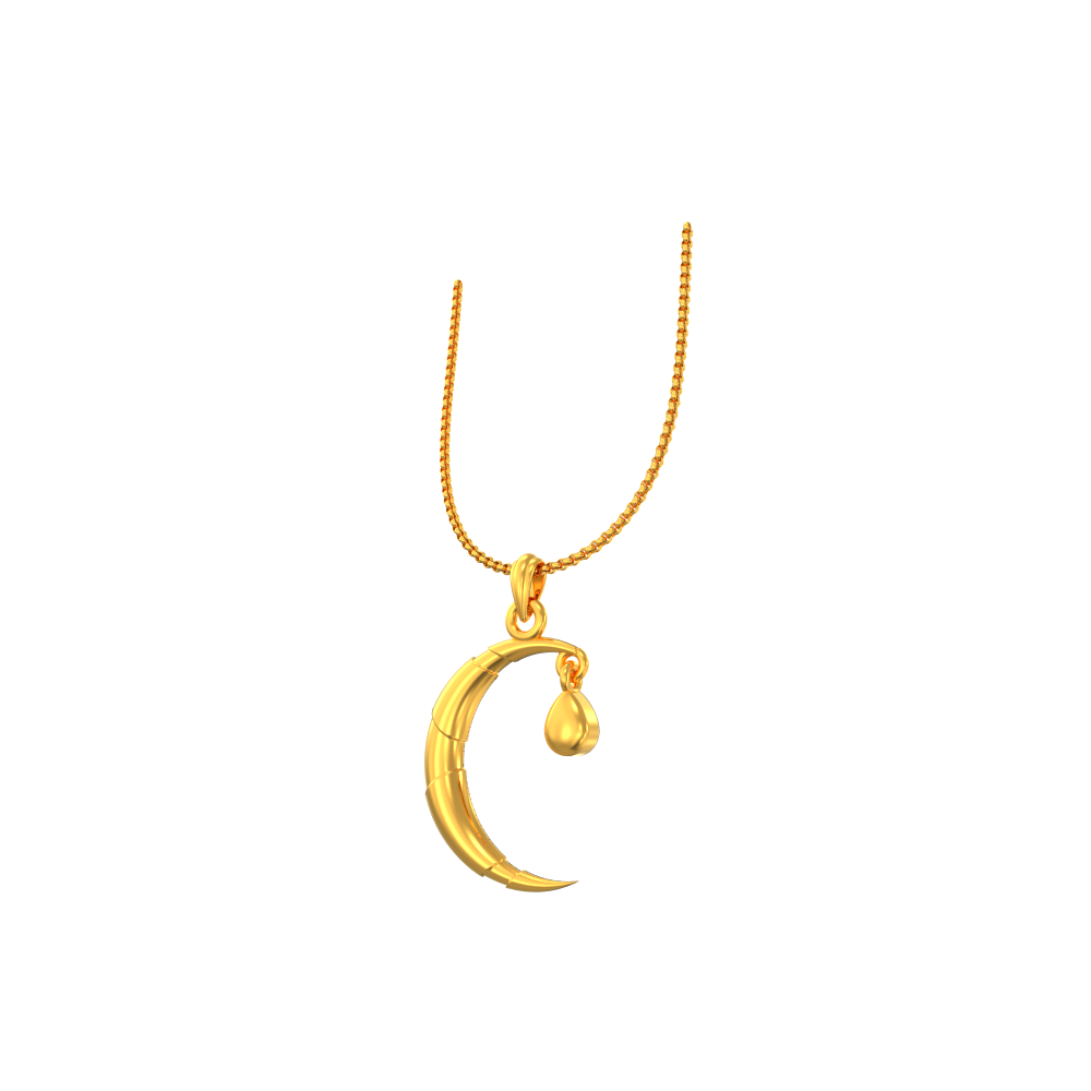 Half Moon Gold Pendant