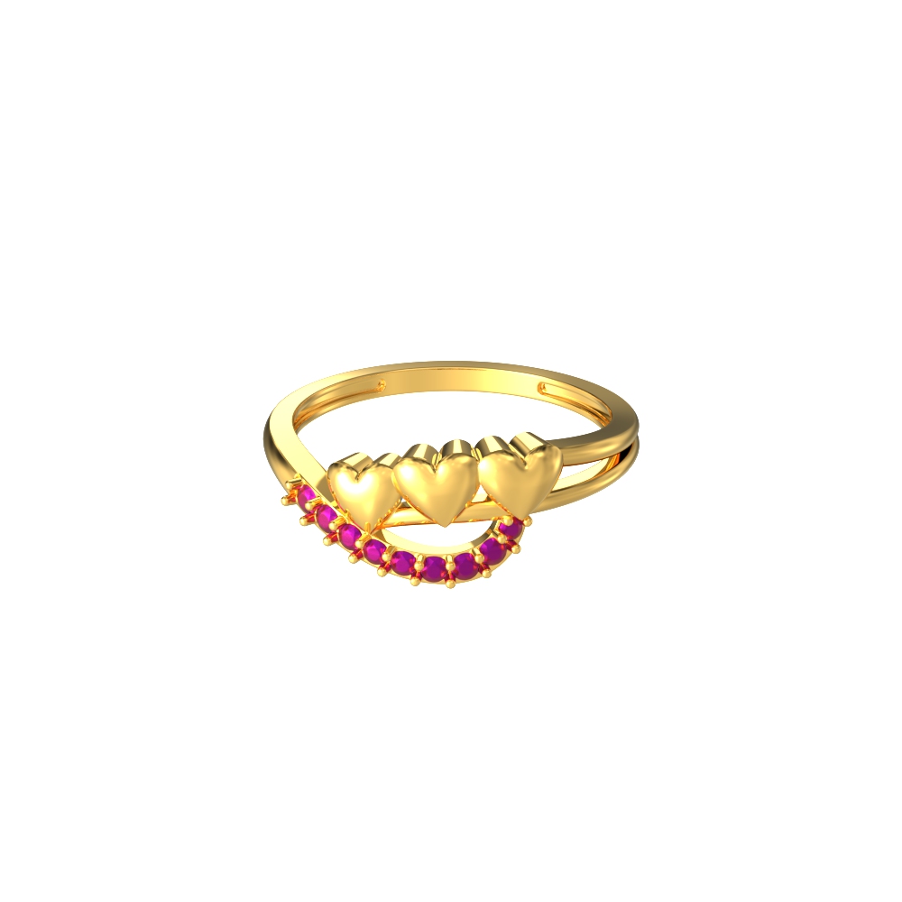 Heart Trio Crafted Symphony Ring