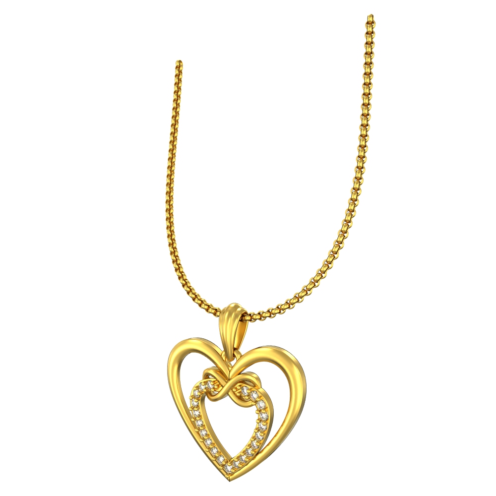 Heart-shaped-Gold-Pendant