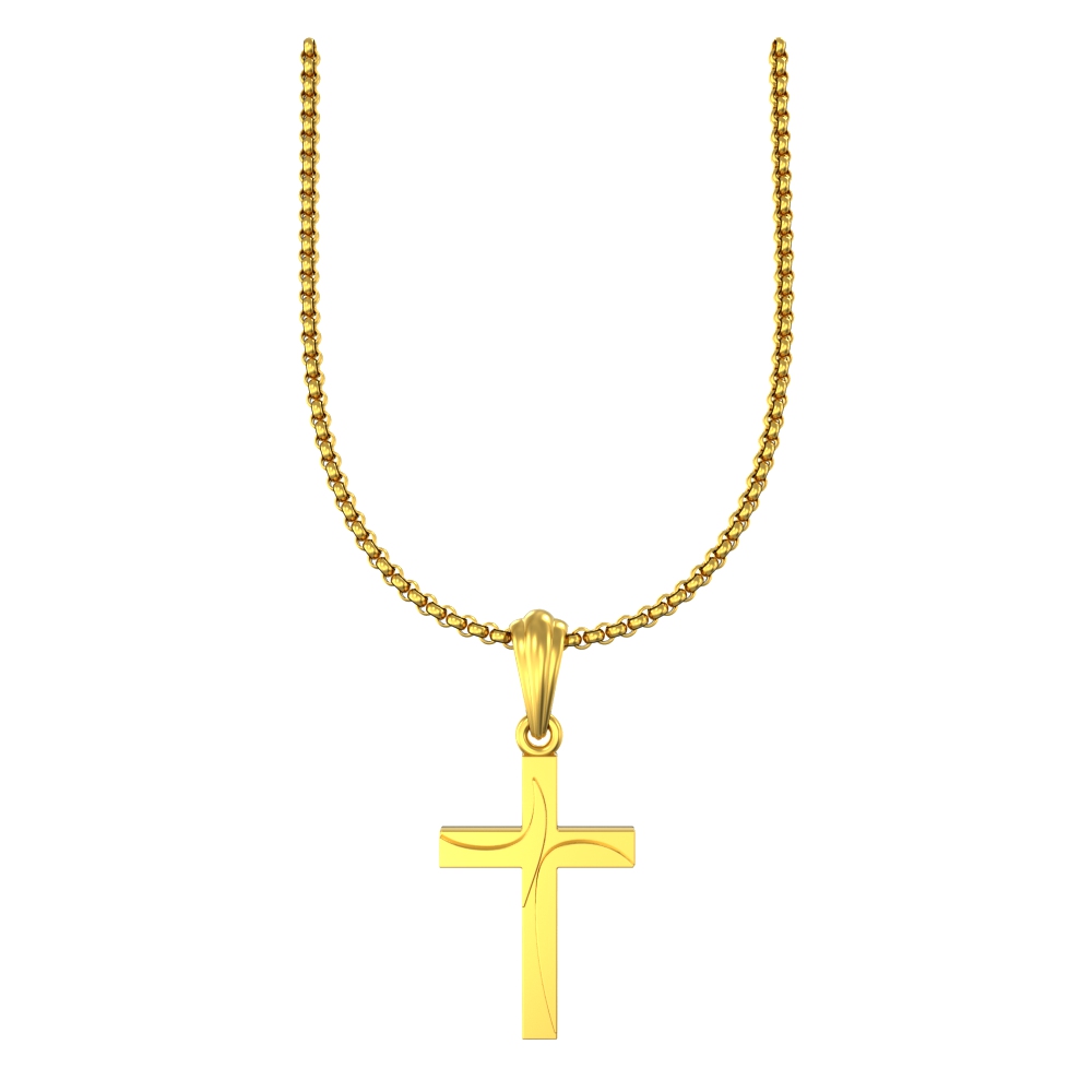 Holly-Cross-Gold-Pendant