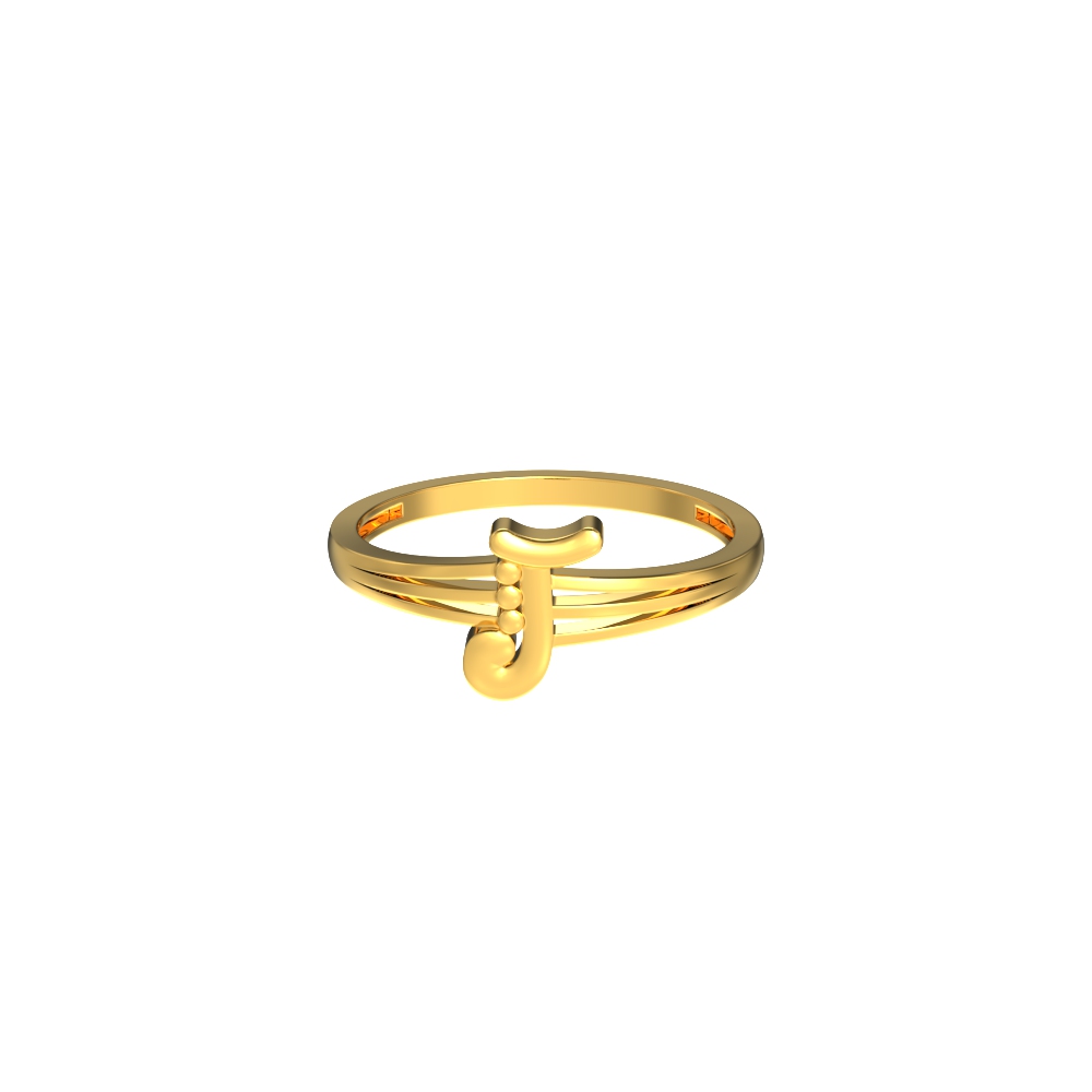 Gold ring deals letter j