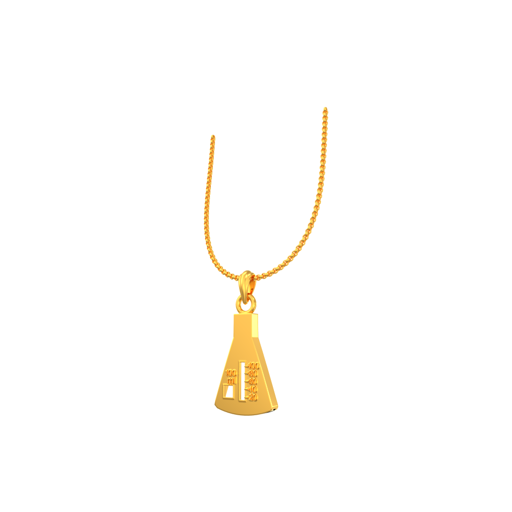 Jar Shape Simple Gold Pendant