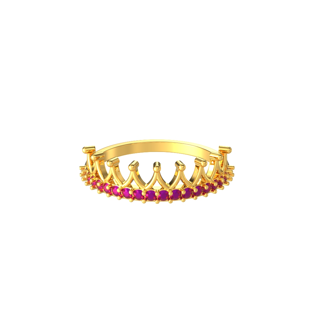 Ladies Stunning Crown Ring Gold