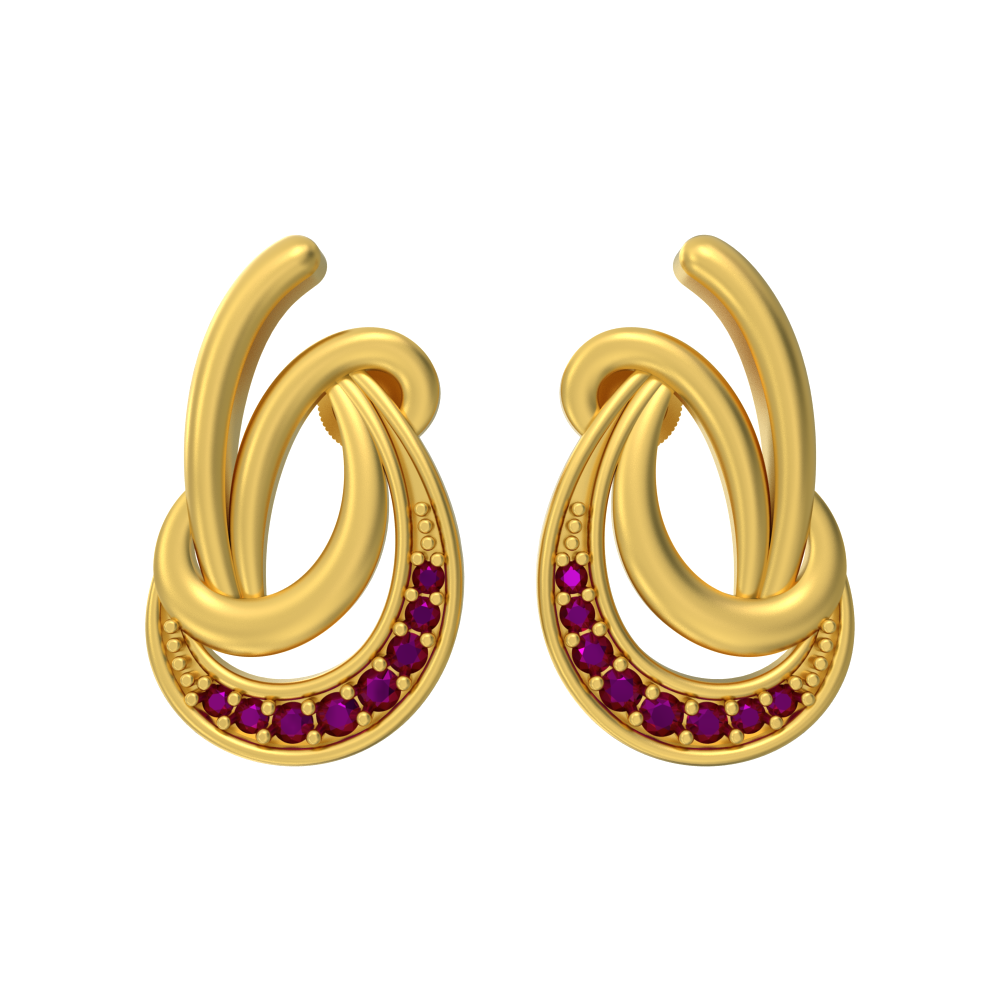 Looped-Curves-Gold-Earrings