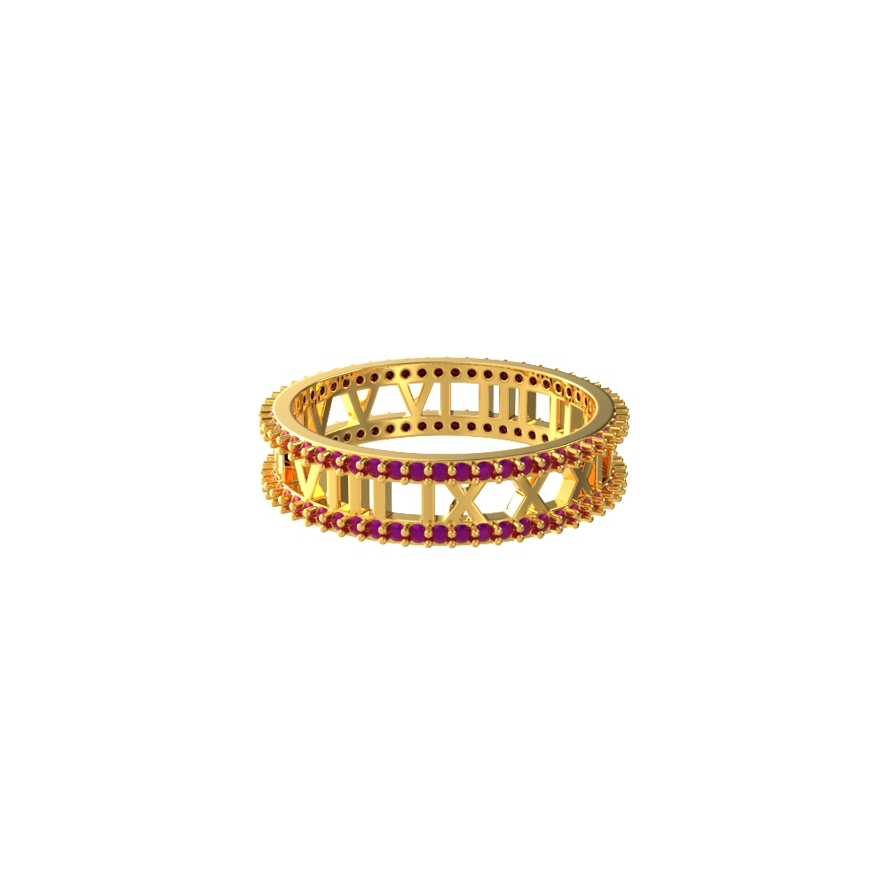 Roman Numeral Elegance Ring