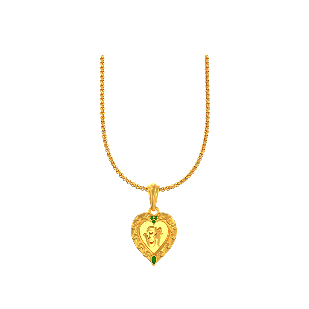 Om Locket In Gold