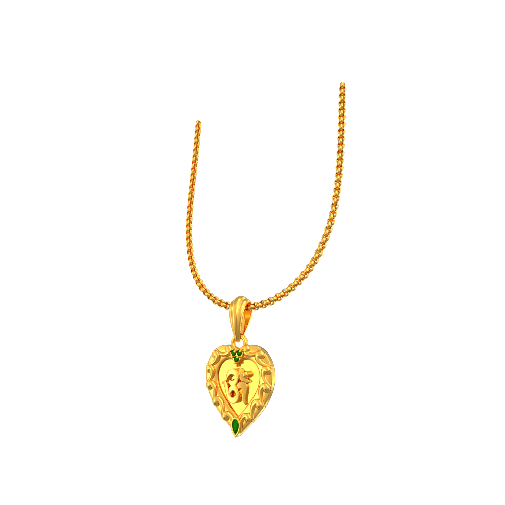 Om Locket In Gold