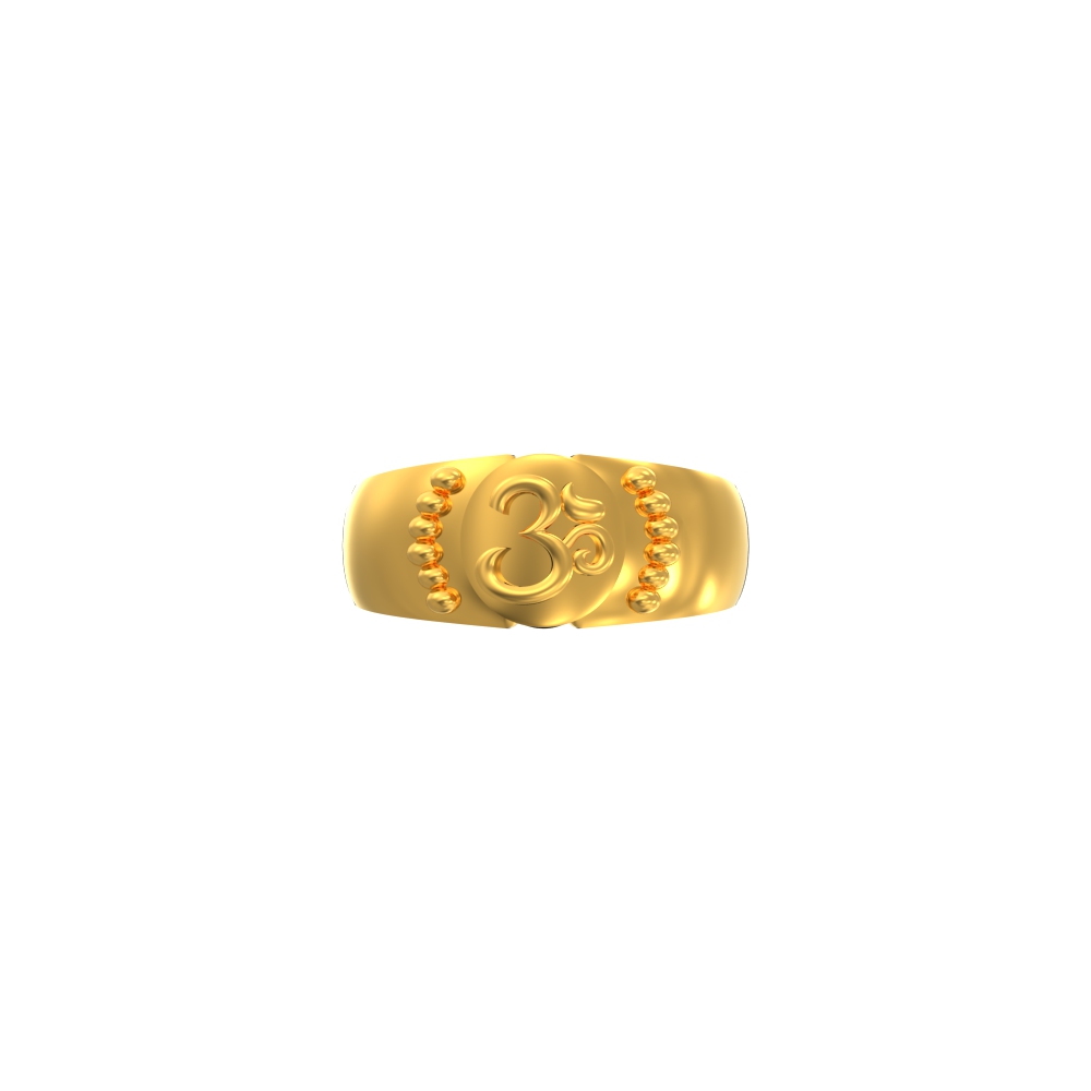 Om Symbol Carved Elegance Ring