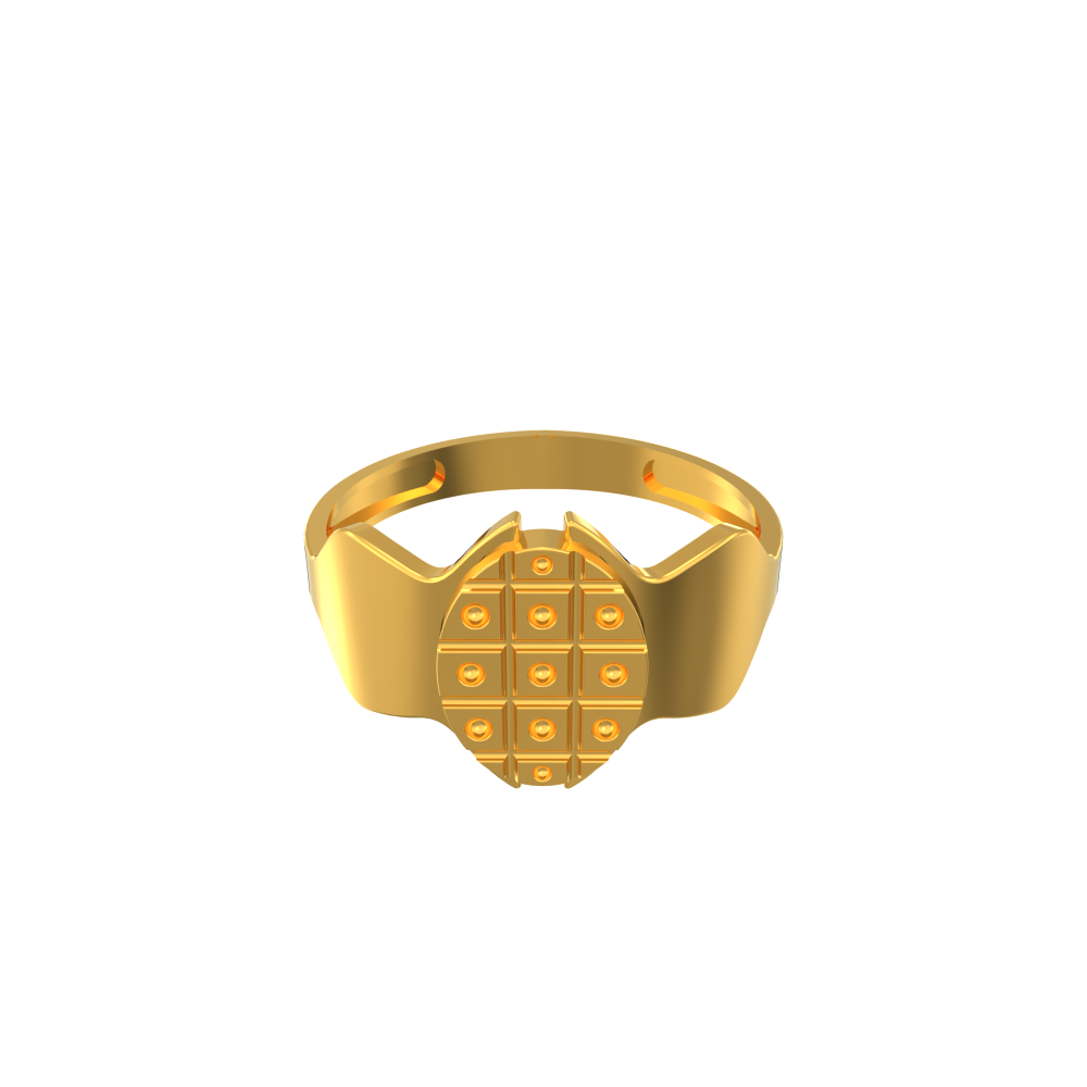 Opulent Oval Gold Ring for Men