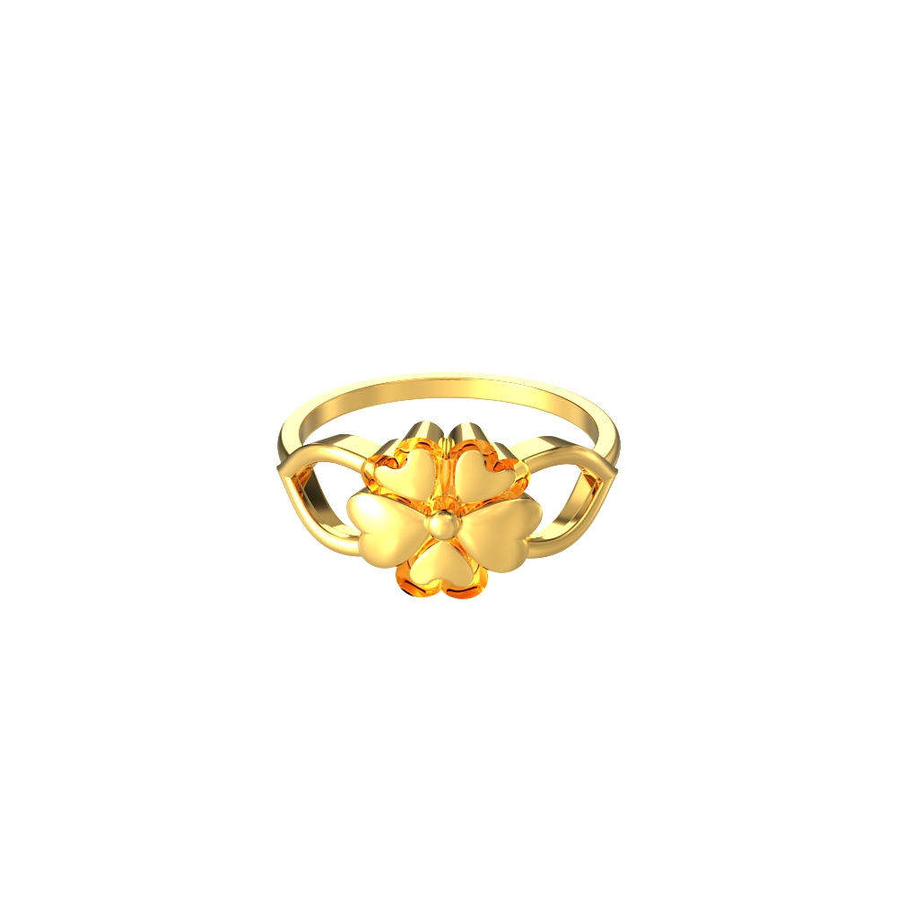 Patterned Floral Form Ring