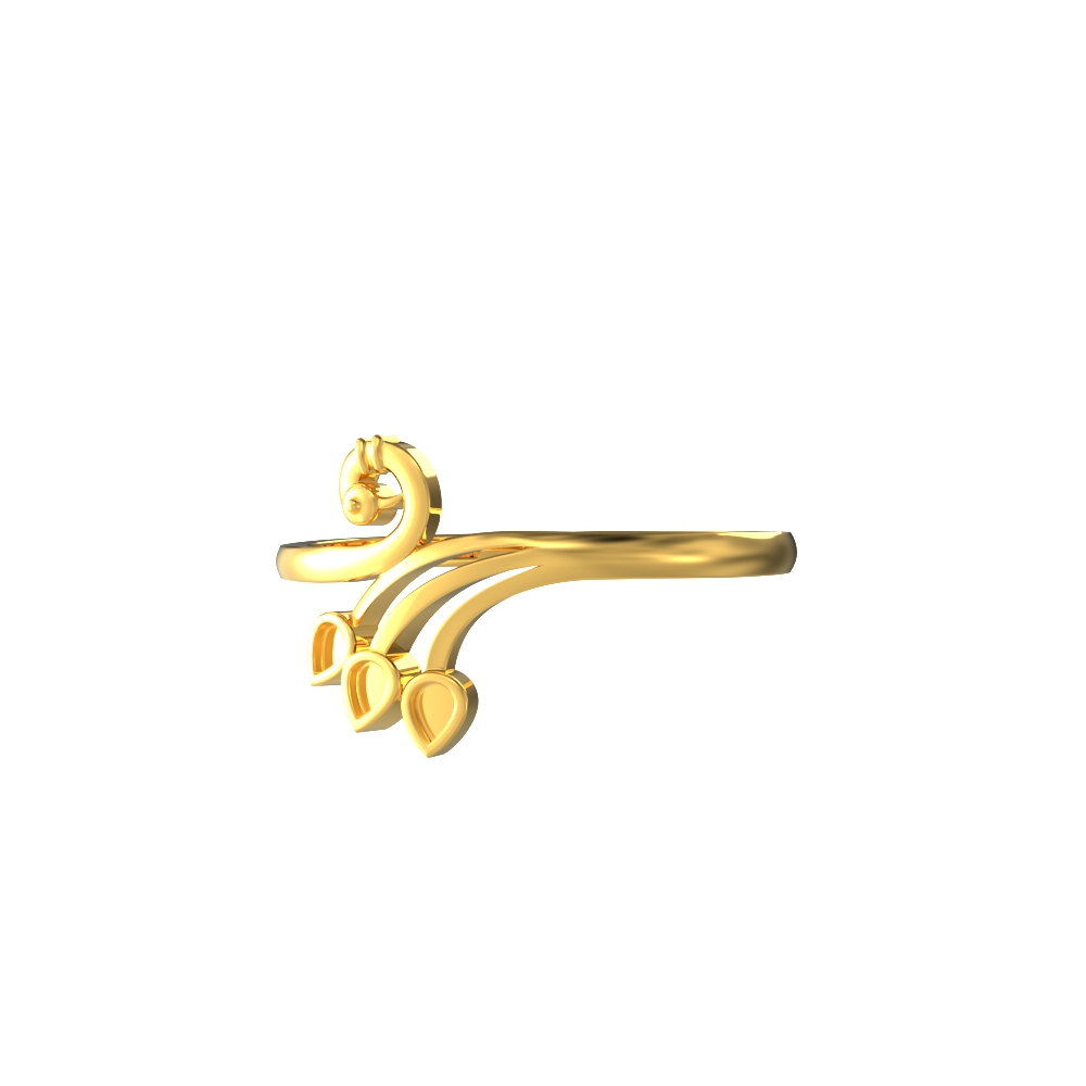 Peacock Simple Elegant Gold Ring