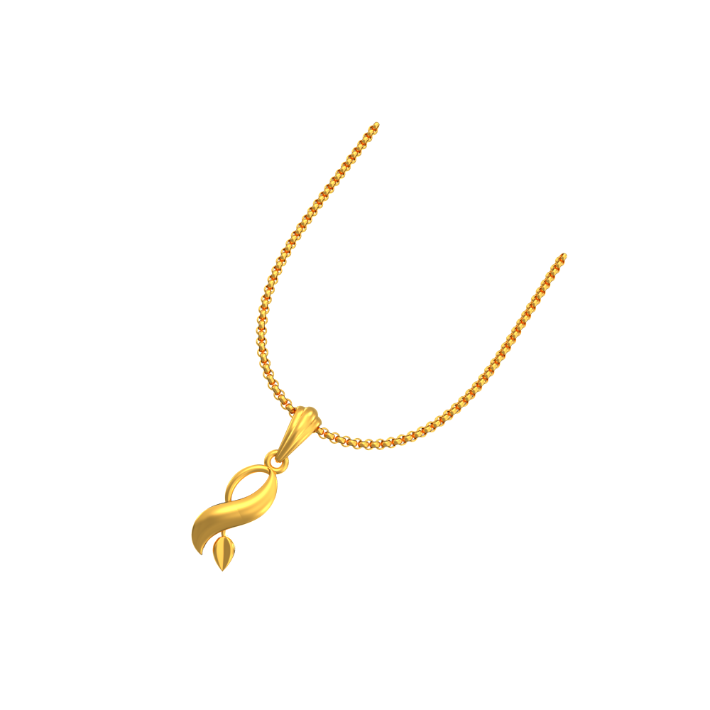 Leaf Gold Pendant For Women