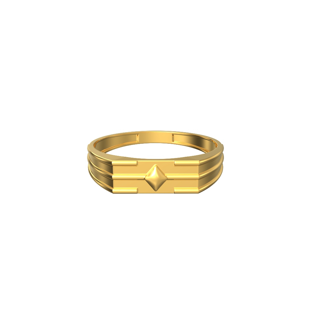 Plain Square Gold Ring