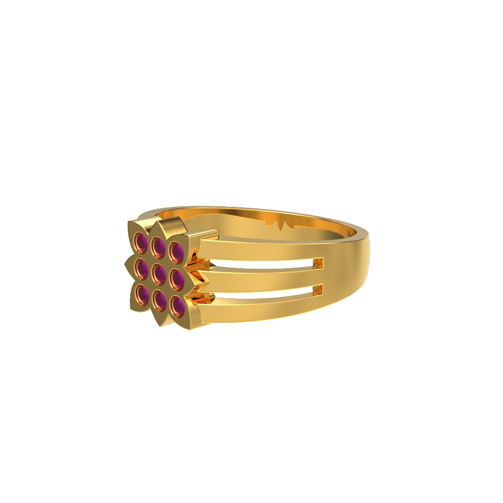 Radiant Sunburst Gold Ring