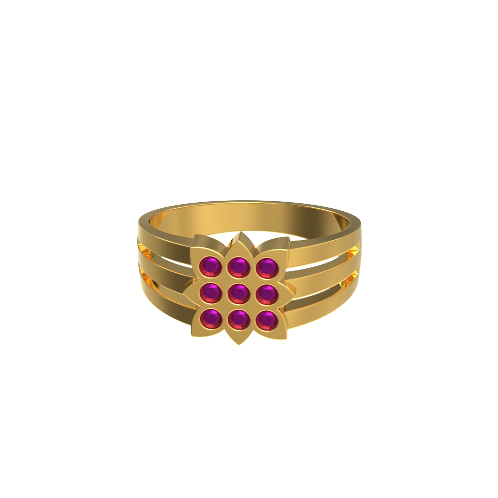 Radiant Sunburst Gold Ring