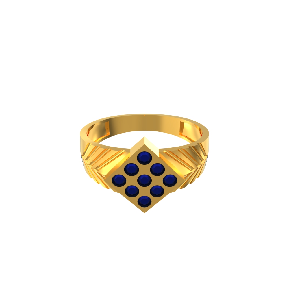 Rhombus Quilted Pattern Ring