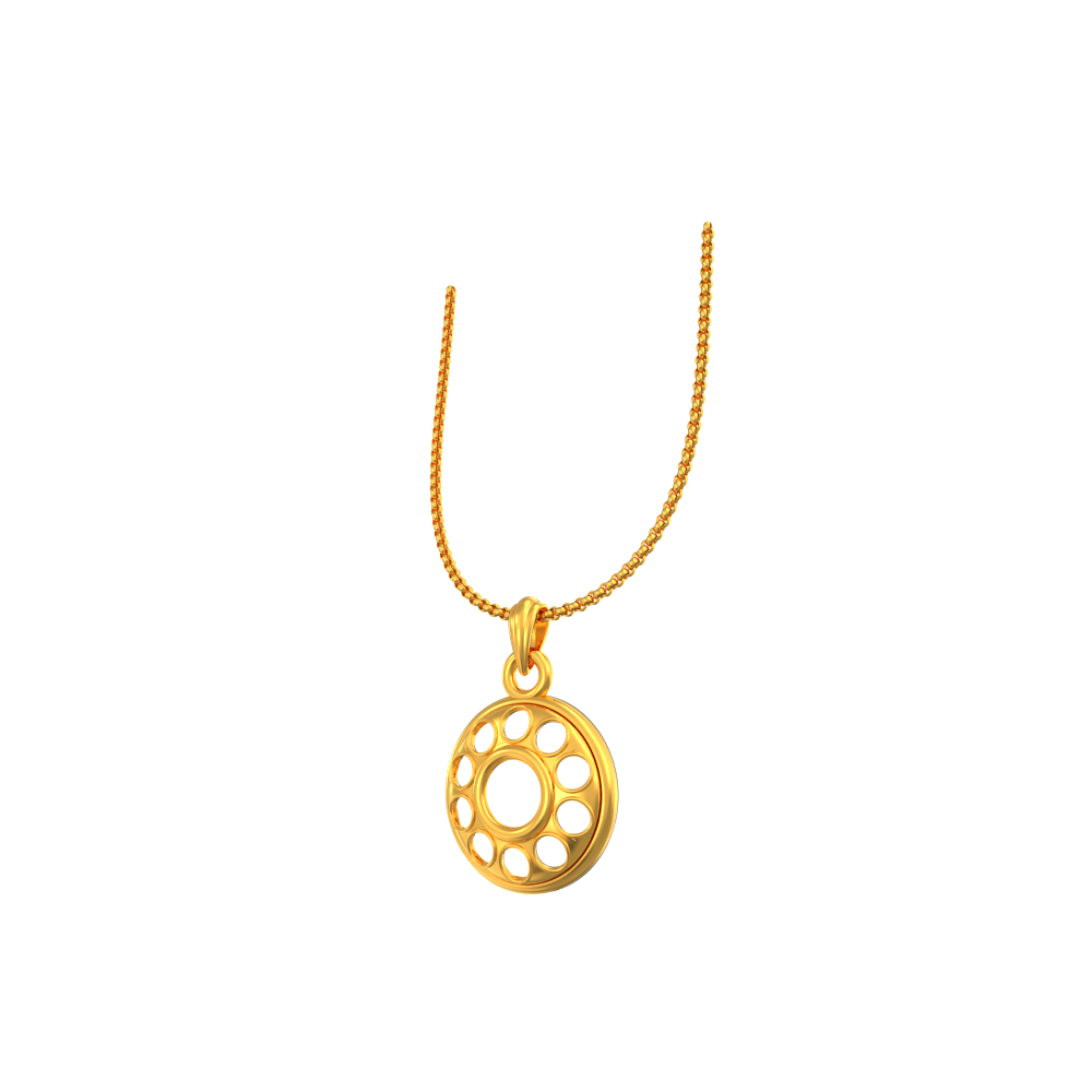 Round Shape Simple Gold Pendant