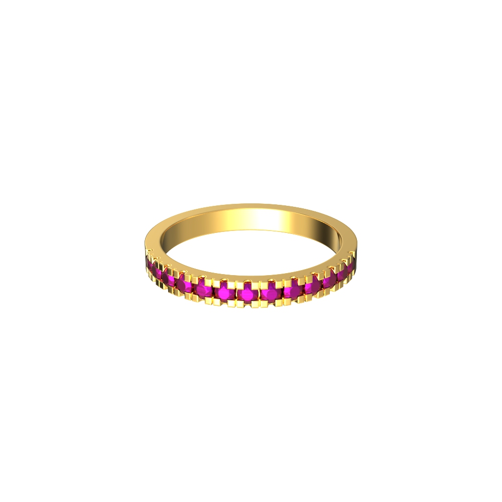 Semi-Precious Circle Gold Ring