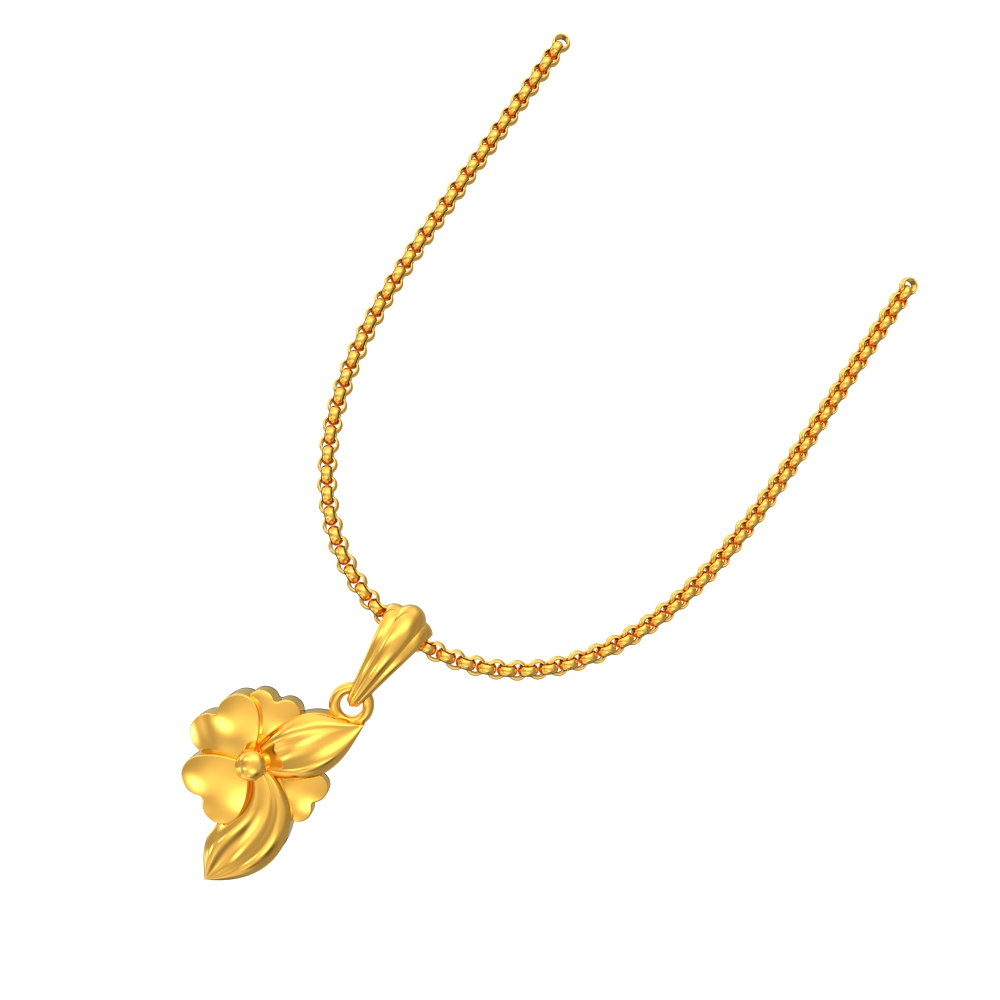 Simple Flower And Leaf Pendant