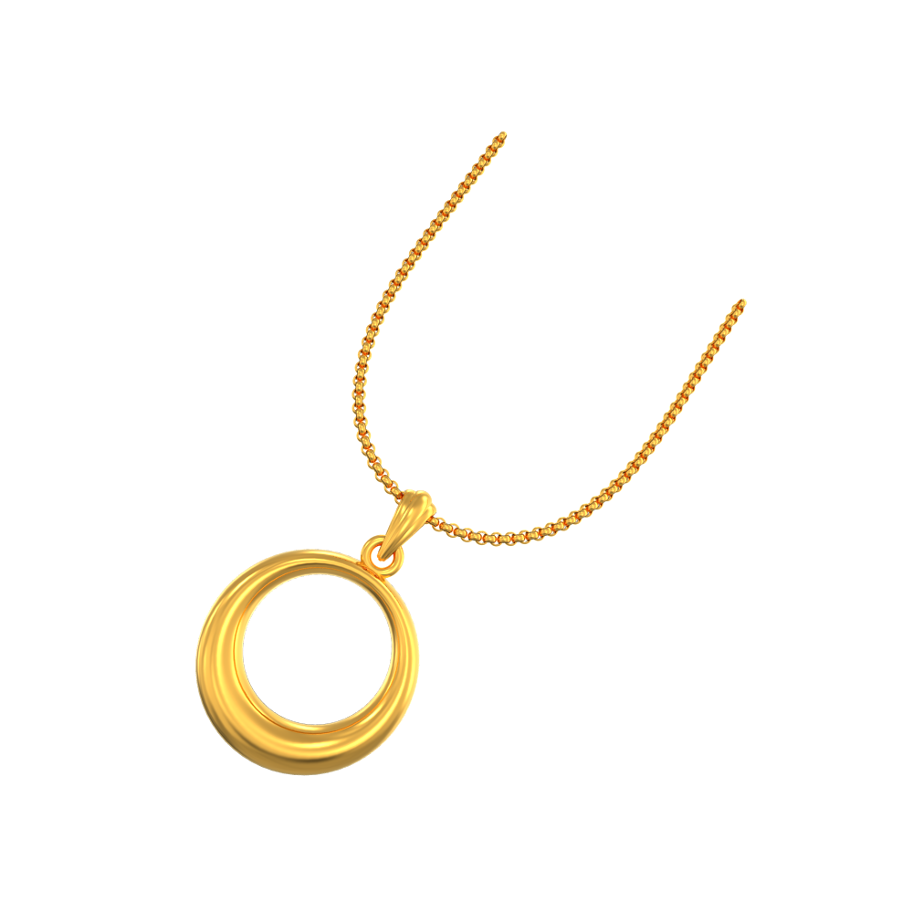 Simple Modern Gold Pendant