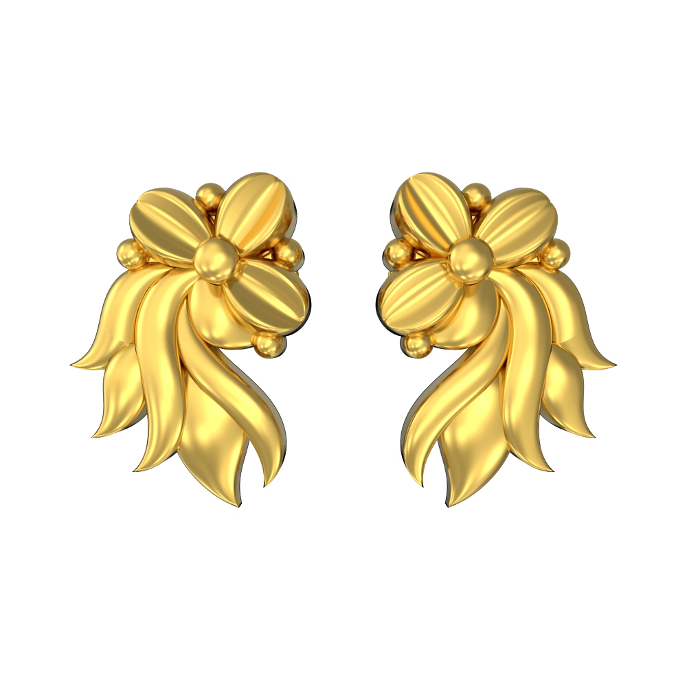 Spike Brooches Gold Earrings
