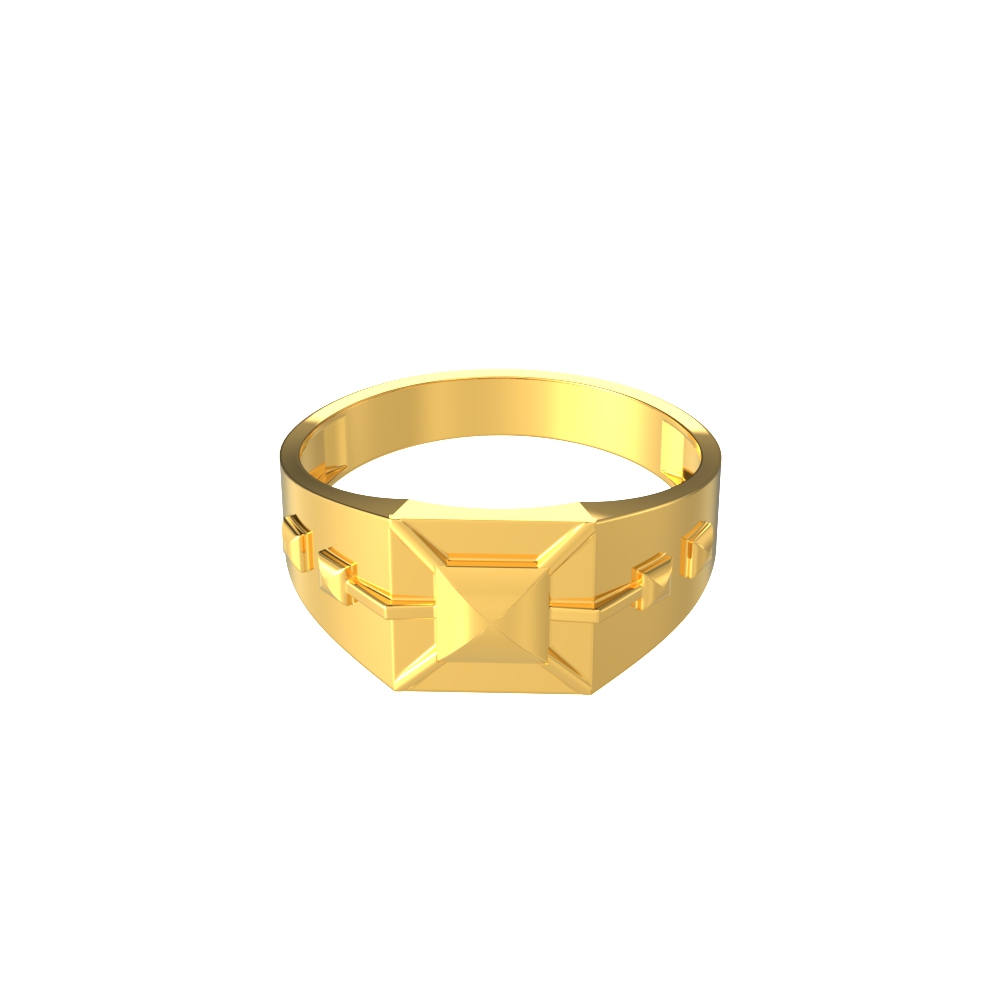 Square Shape Men's Ring Gold