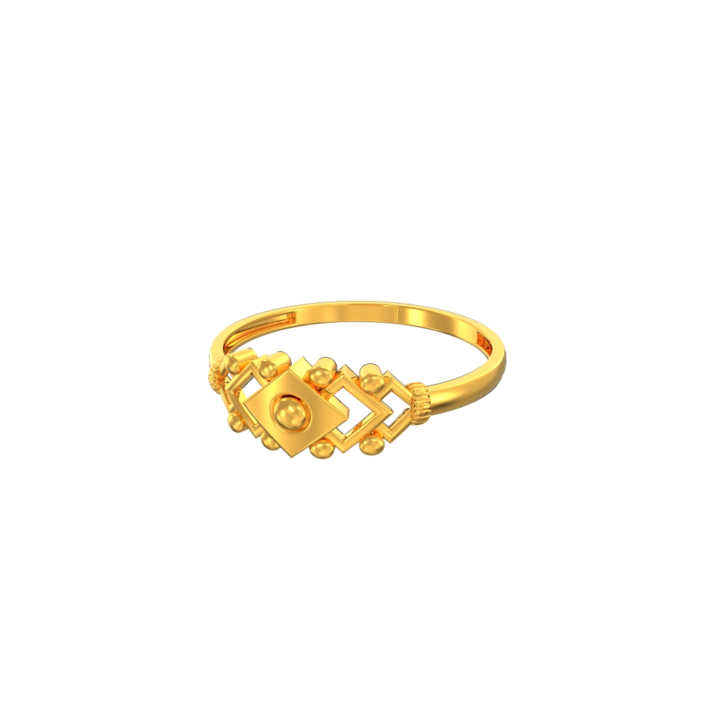 Squared-Flower-Gold-Ring