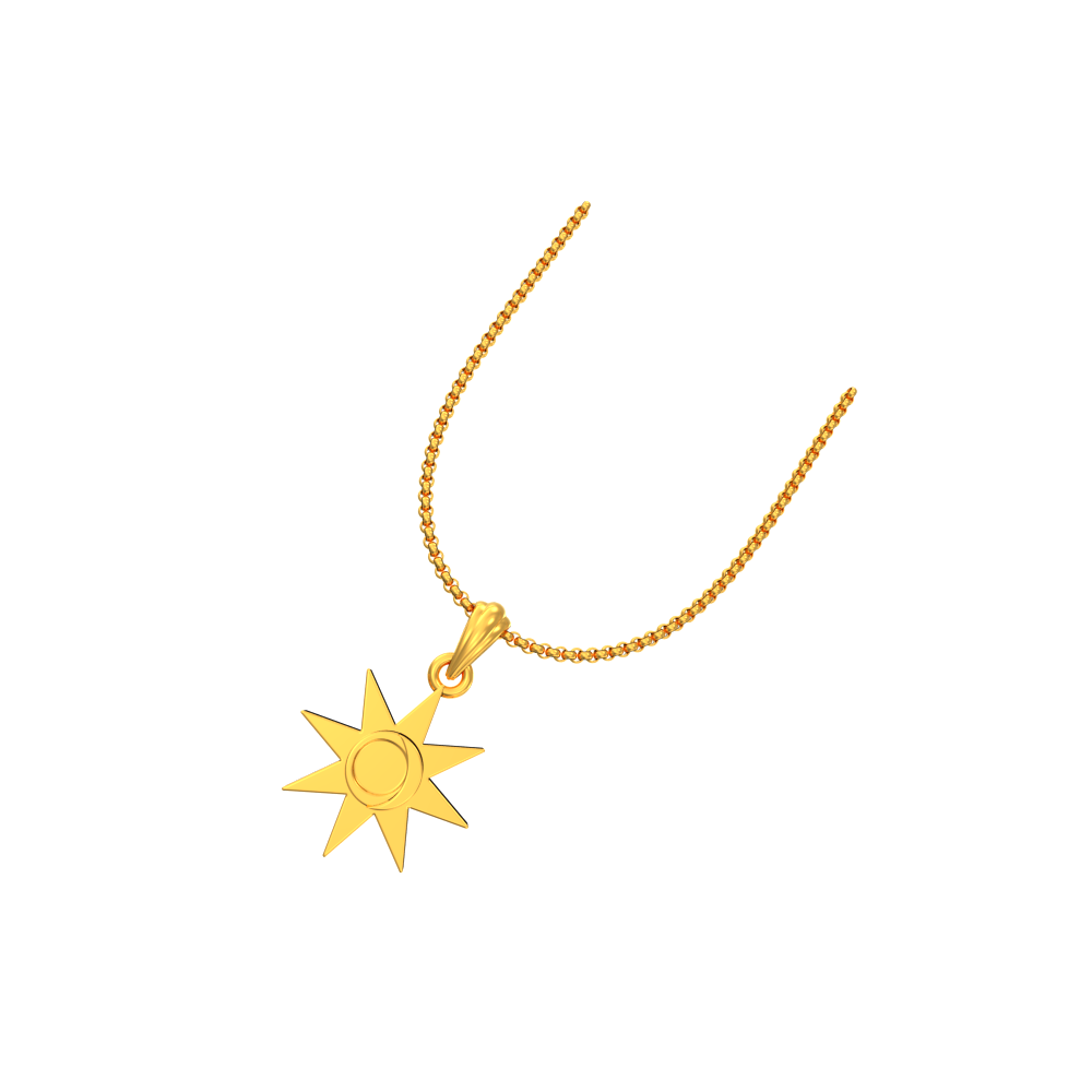 Star Shaped Gold Locket